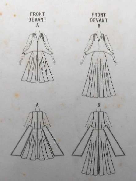 BUTTERICK B4919 STUNNING RETRO FLARED DRESS SIZE 6-8-10-12 COMPLETE-CUT TO 12