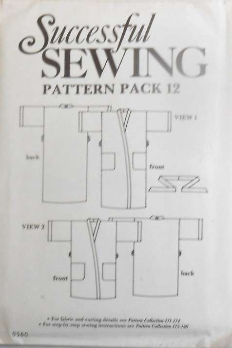 SUCCESSFUL SEWING PATTERN PACK 12 - SHORT & LONG KIMONO WITH TIE SIZE 8 - 18 COMPLETE-UNCUT-F/FOLDED