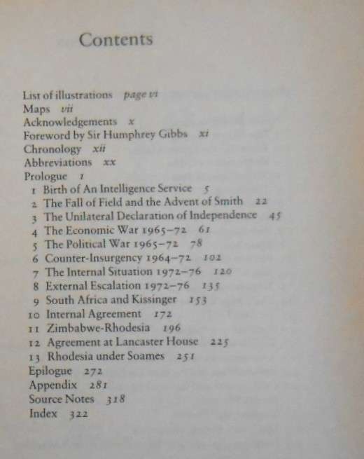 SERVING SECRETLY-RHODESIA'S CIO CHIEF ON RECORD-KEN FLOWER -FIRST EDITION 1987-332 PAGES SOFT COVER