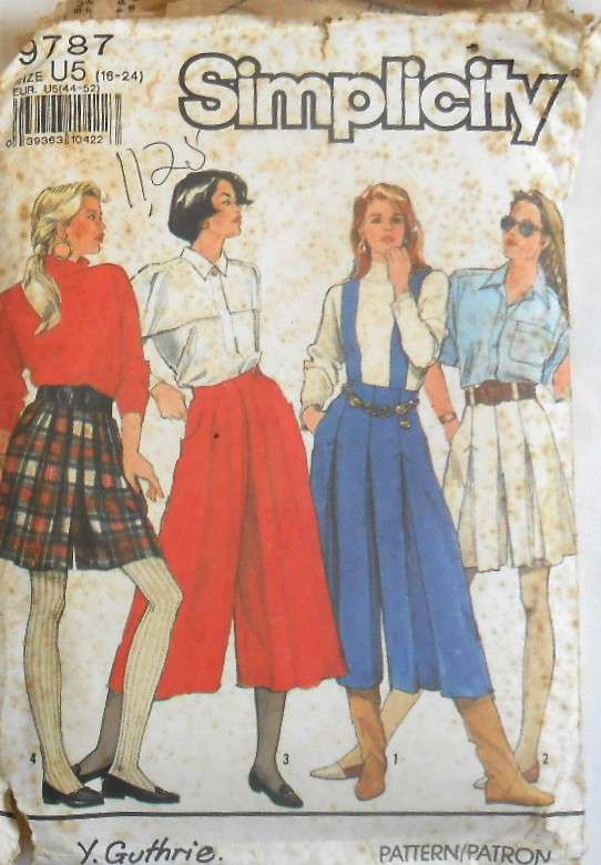 SIMPLICITY 9787 SPLIT SKIRTS IN 2 LENGTHS SIZE 16-24 COMPLETE