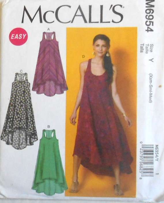 McCALLS M6954 SET OF PULLOVER DRESSES SIZE XS-S-M (4-14) COMPLETE-UNCUT-F/FOLDED