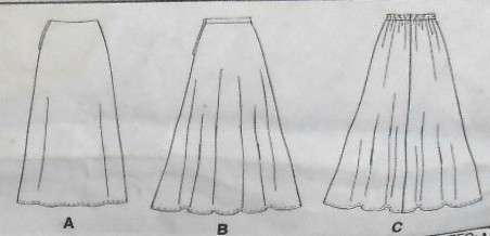 McCALLS 8796 A-LINE SKIRTS SIZE 10-12-14 COMPLETE-UNCUT-F/FOLDED