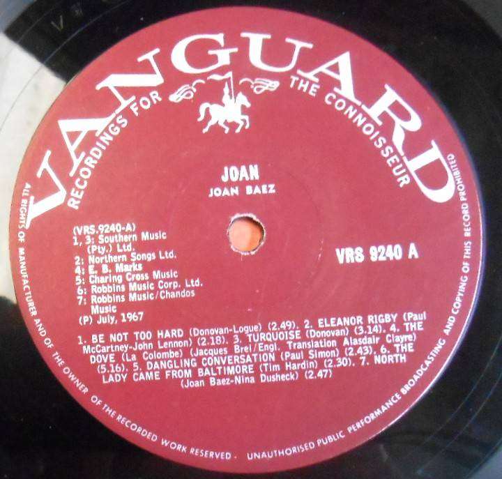 JOAN-JOAN BAEZ 1967 VANGUARD LP WITH REPICA MINI NON-PLAY LP & COVER