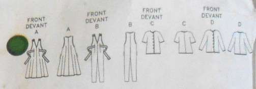 VOGUE 7874 MATERNITY PINAFORE -JUMPSUIT & TOP SIZE 8-10-12 COMPLETE-NO SEWING INSTRUCTIONS SUPPLIED