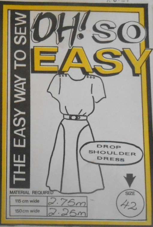 OH! SO EASY-DROP SHOULDER DRESS SIZE 42 COMPLETE