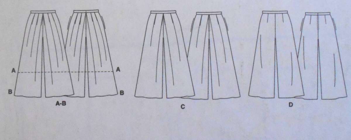 BUTTERICK B6178 CULOTTES SIZE 6-8-10-12-14 COMPLETE-UNCUT-REFOLDED
