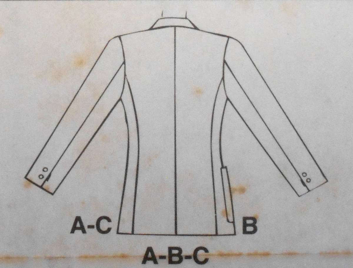McCALLS 8638-LINED JACKET SIZE 16 COMPLETE-UNCUT-F/FOLDED