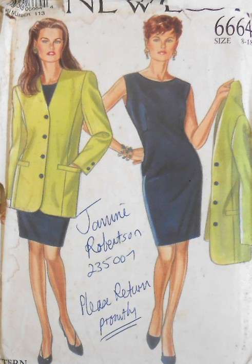 NEW LOOK PATTERNS 6664 SHEALTH DRESS ONLY SIZE 8-18 COMPLETE CUT TO 18