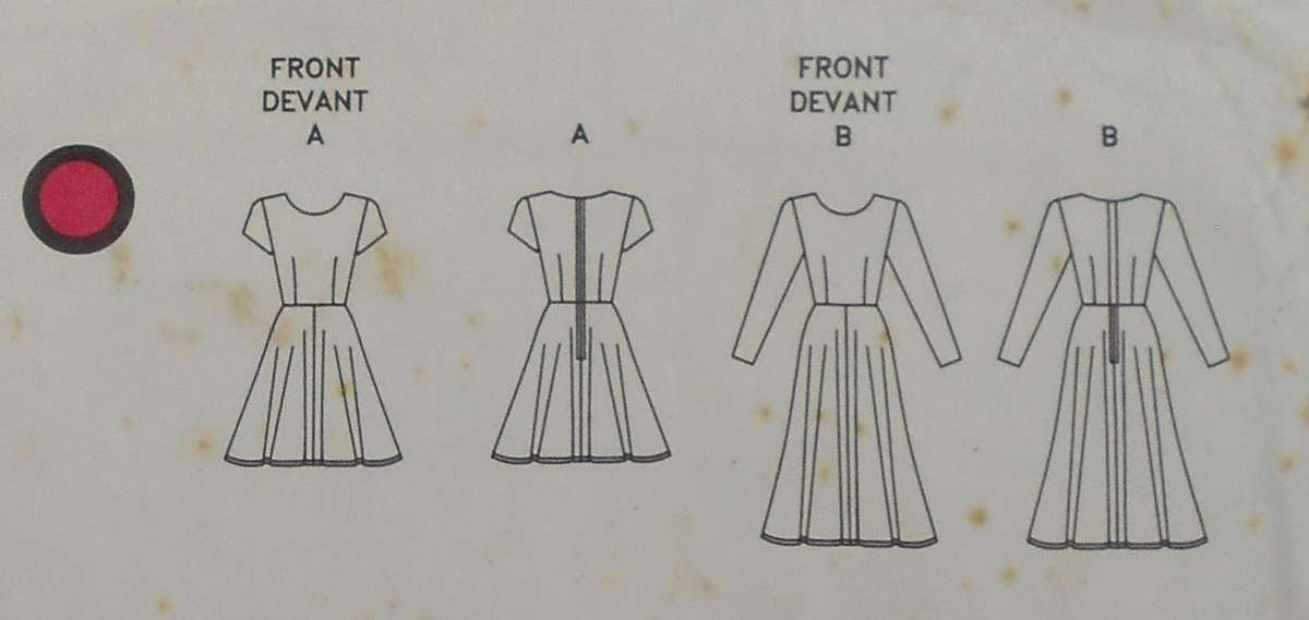 VOGUE 8286 DRESS WITH SEMI FITTED BODICE & FLARED SKIRT SIZE 14-16-18 COMPLETE-CUT TO 18