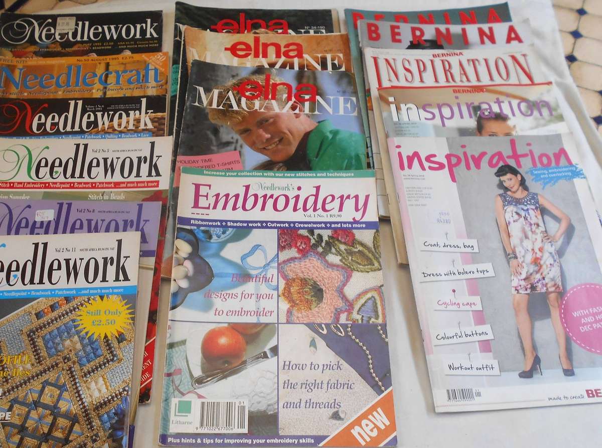 NEEDLEWORK-ELNA MAGAZINES-BERINA INSPIRATION MAGAZINES WITH PATTERNS