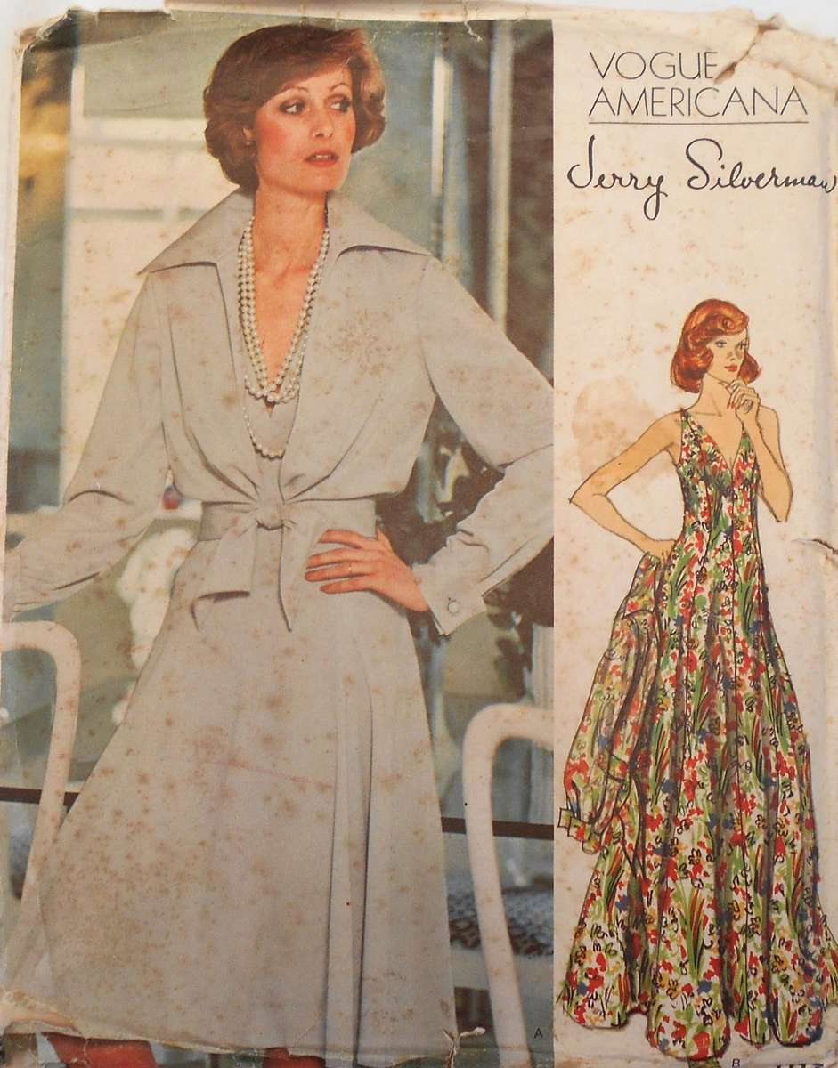 VOGUE AMERICANA 1117 EVENING DRESS & JACKET SIZE 12 BUST 34 COMPLETE-UNCUT-F/FOLDED