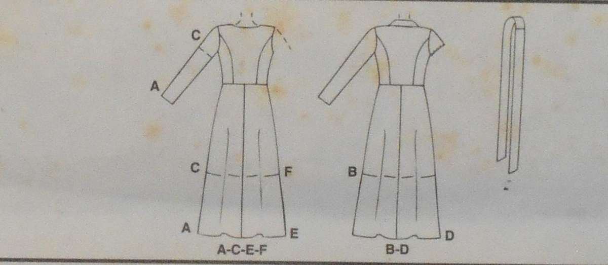 McCALLS 9361 WRAP DRESS IN 2 LENGTHS & SASH SIZE 16-18-20 COMPLETE-UNCUT-F/FOLDED