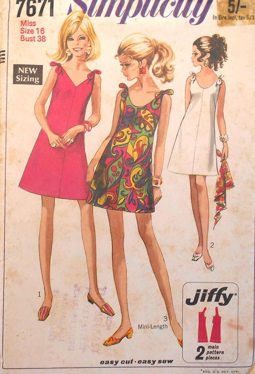 SIMPLICITY 7671 STUNNING SUMMER DRESS WITH SHOULDER TIES SIZE 16 BUST 38 COMPLETE-UNCUT-F/FOLDED