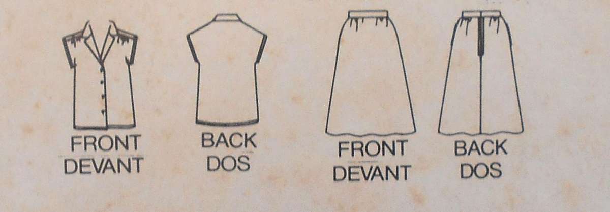 BUTTERICK 3808 BLOUSE & SKIRT SIZE 8-10-12 COMPLETE-CUT TO 12