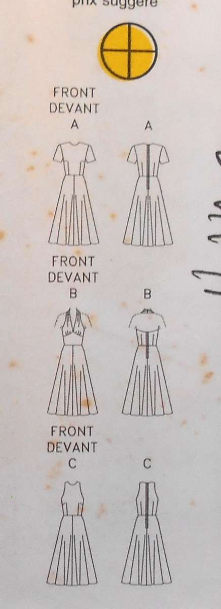 BUTTERICK 4044 DRESS WITH SEMI FITTED BODICE & FLARED SKIRT SIZE 18-20-22 COMPLETE-UNCUT-F/FOLDED