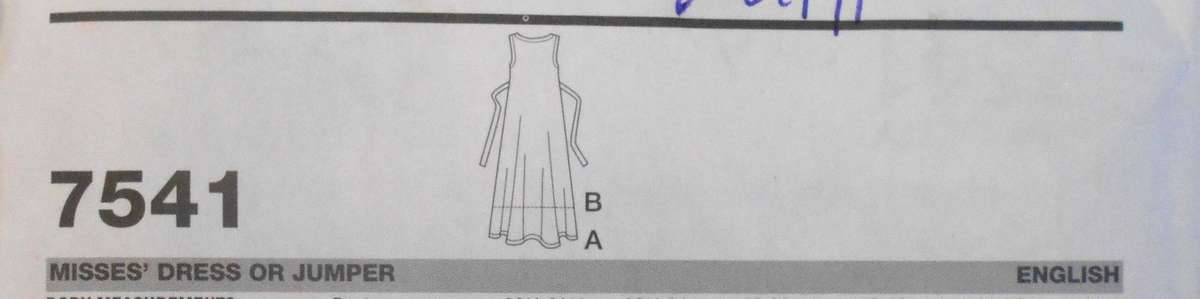 SIMPLICITY 7541 DRESS OR PINAFORE SIZE XS-XL (30 1/2 - 46") COMPLETE-UNCUT-F/FOLDED