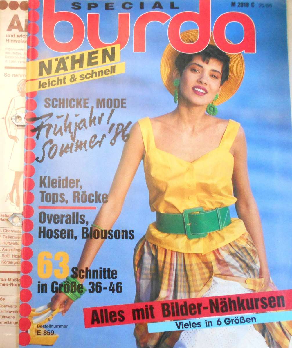 BURDA GERMAN SPECIAL ISSUE 859 WITH PATTERNS