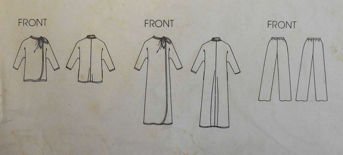 VOGUE 7850 VERY LOOSE FITTING WRAP DRESS OR TUNIC WITH PANTS SIZE 10 COMPLETE-UNCUT-F/FOLDED