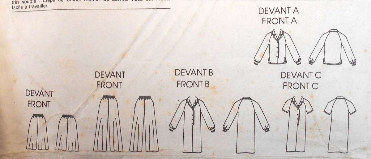 VOGUE 8068 LOOSE FITTING  SLIGHTLY A LINE TOP OR DRESS+CULOTTES SIZE D  12-14 COMPLETE