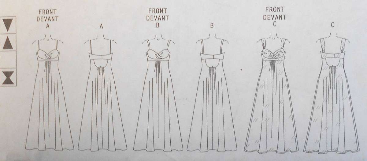 VOGUE V8360 LINED DRESSES HIGH BODICE & SHOULDER STRAP VARIATIONS SIZE 12-14-16 COMPLETE-UNCUT-F/F