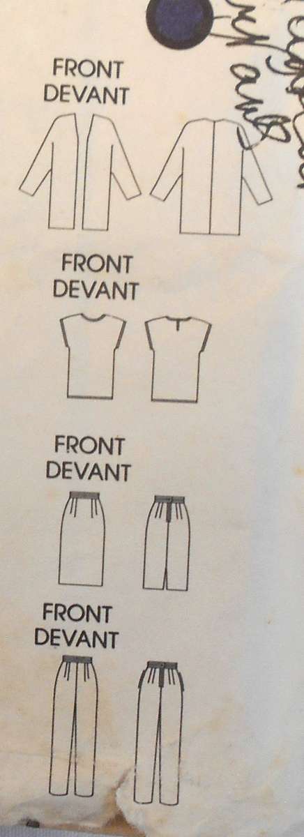 VOGUE 9951 JACKET-TOP-SKIRT-PANTS SIZE 14-16-18 COMPLETE-PART CUT TO 18