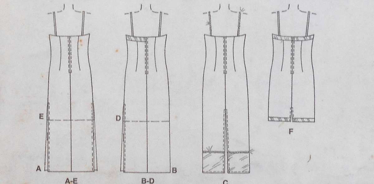 McCALLS 2185 DRESS WITH SPAGHETTI STRAPS SIZE 10-12-14 COMPLETE CUT TO 12