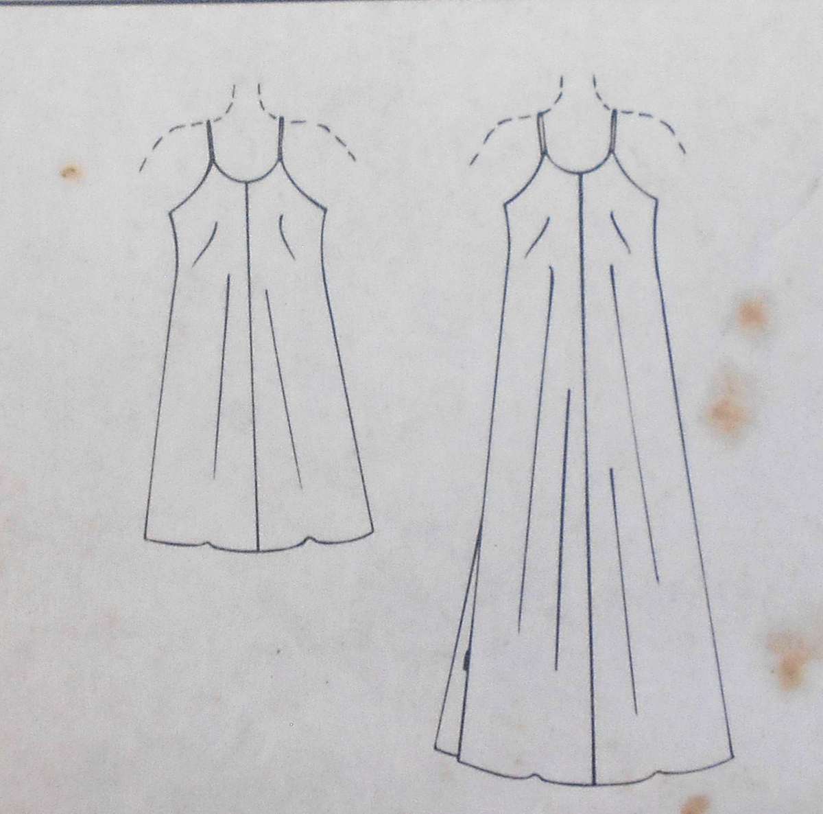 McCALLS 7726 PULLOVER DRESS WITH SPAGHETTI STRAPS IN 2 LENGTHS SIZE 12-14-16 COMPLETE-CUT TO 16