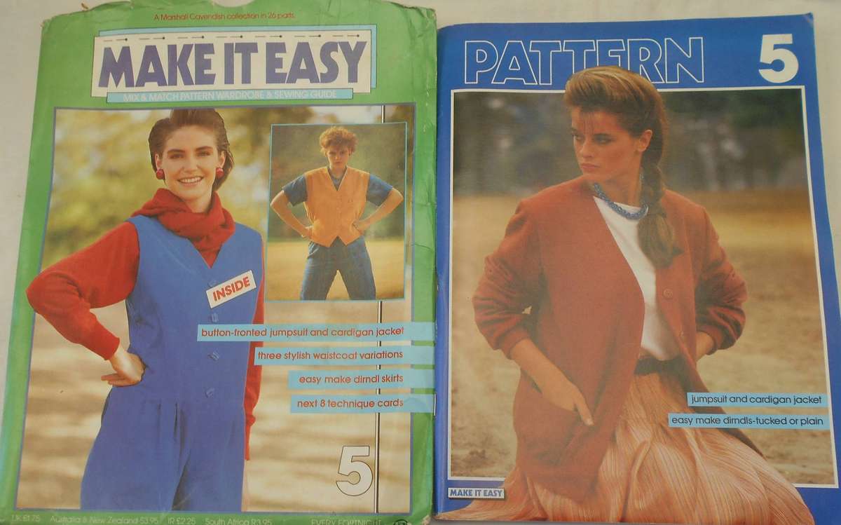 MAKE IT EASY PATTERN NUMBER 5 - FRONT BUTTON JUMPSUIT-THREE WAISTCOATS