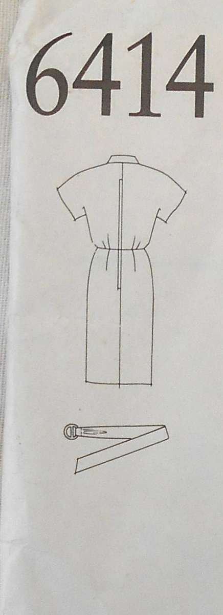 NEW LOOK PATTERNS 6414 DRESS & BELT WITH CROSSOVER BODICE SIZE 8-18 COMPLETE-CUT TO 10