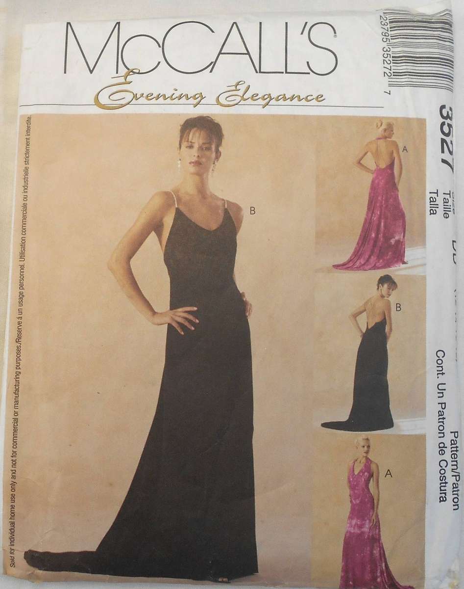 McCALLS 3527 LINED HALTER DRESSES SIZE 12-14-16-18 COMPLETE-CUT TO 18