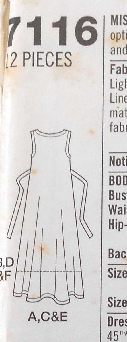 SIMPLICITY 7116 DRESS OR PINAFORE SIZE XS-S-M (6-16) COMPLETE UNCUT-F/FOLDED