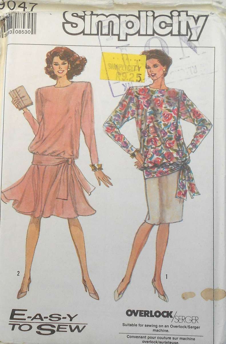 SIMPLICITY 9047 TWO PIECE DRESS SIZE 6-12 COMPLETE-UNCUT-F/FOLDED
