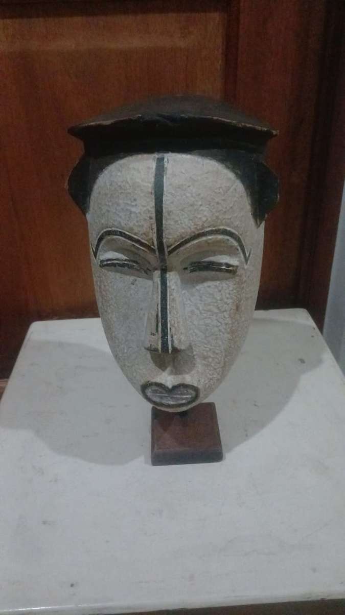 African Ceremonial Mask on Stand - Punu