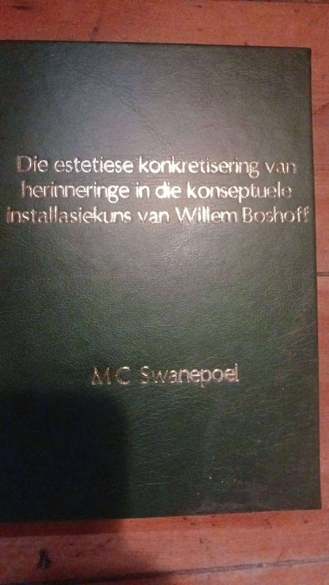 die konsaptuele installasiekuns van willem boshoff