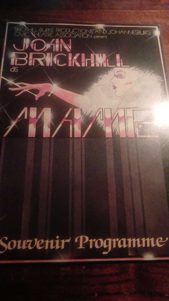 Joan Brickhall as MAME, Civic Theatre, Johannesburg, Theatrical Programme (1982)