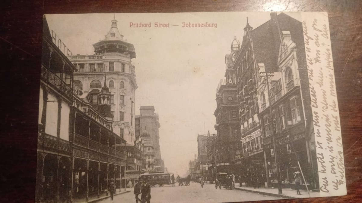 Prichard Street, Johannesburg - 1905 (postcard)