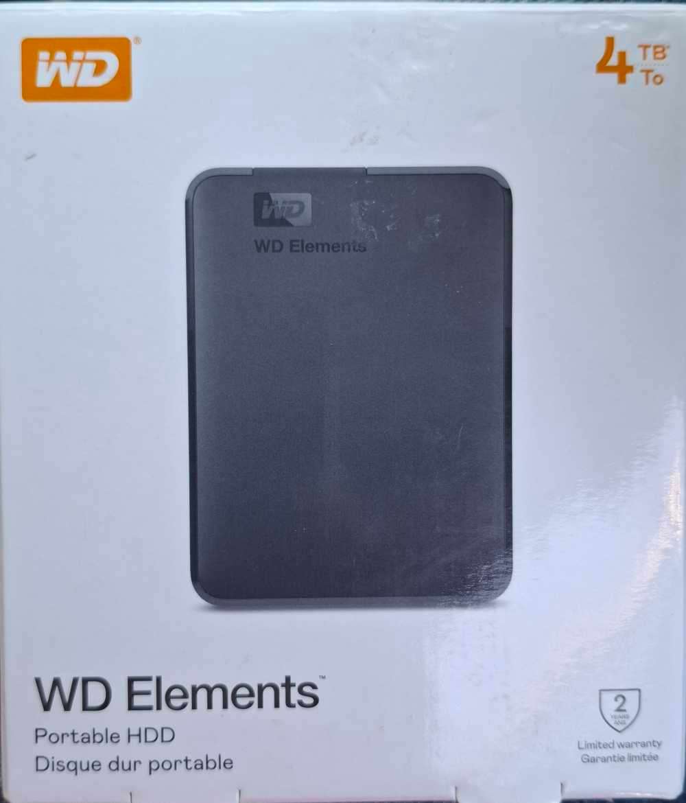 Western Digital 4TB Elements External Portable Hard Dive
