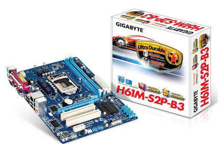 Gigabyte GA-H61M-S2P-B3 (Rev. 1.0) Motherboard Combo i3-2130 3.4GHZ CPU 6GB Ram Memory