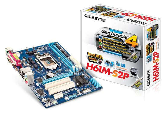 Gigabyte GA-H61M-S2P Motherboard Bundle Set Bargain Plus i7 CPU 6GB Ram
