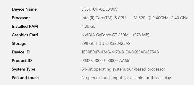 Hp Pavillion DV7 Laptop Model Dv7-3170 i5 2.4GHZ CPU 4GB Ram