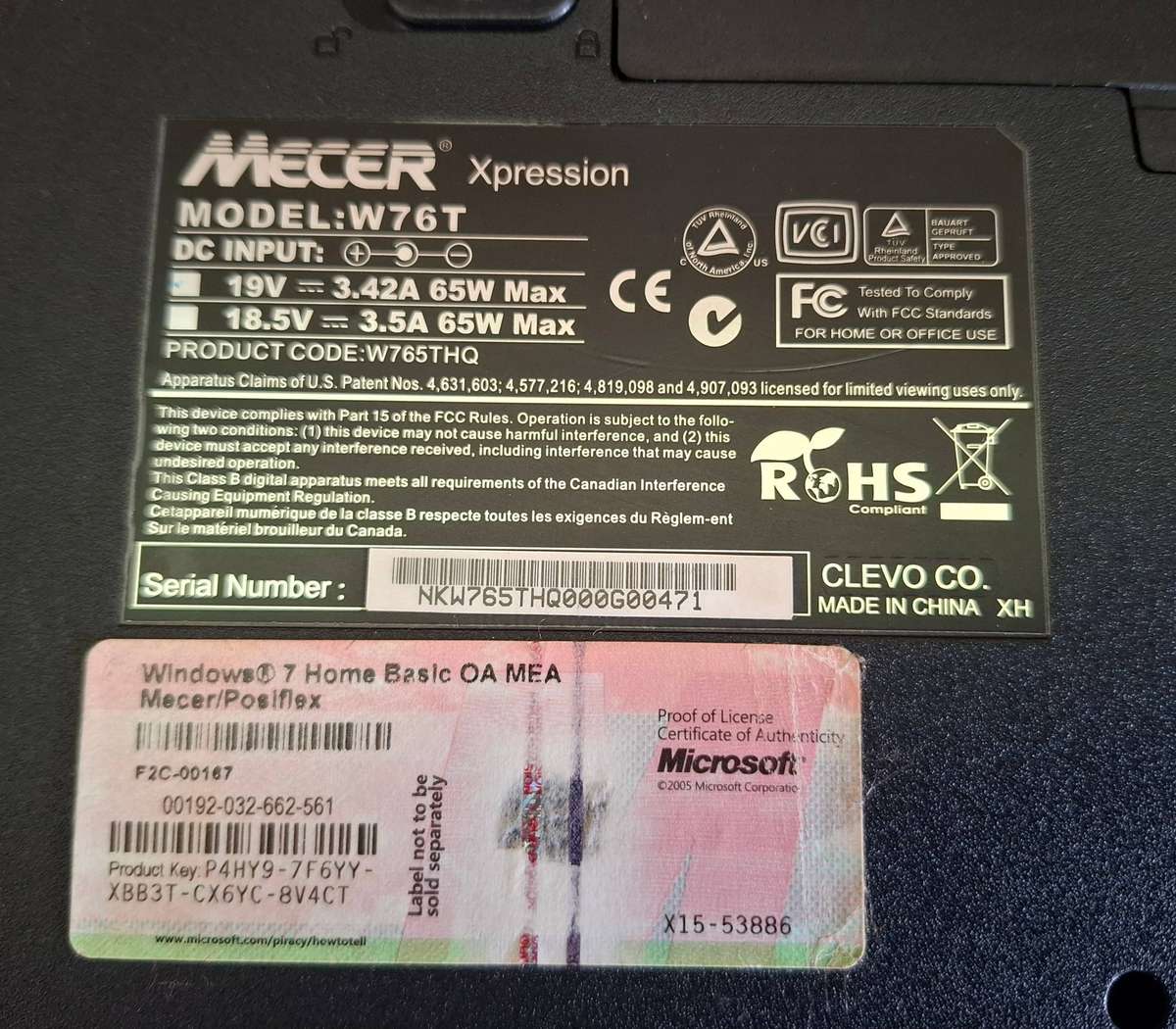 Mecer Expression Laptop Pentium 2.30GHZ Dual Core Windows 10 Pro 2GB Ram 320GB Hard Drive