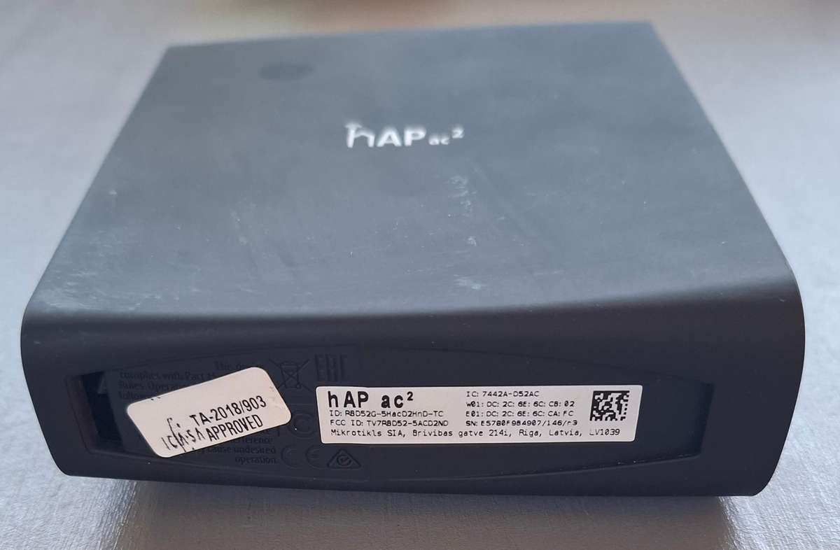 MikroTik hAP ac2 5 Port Gigabit 1200Mbps WiFi 5 Router