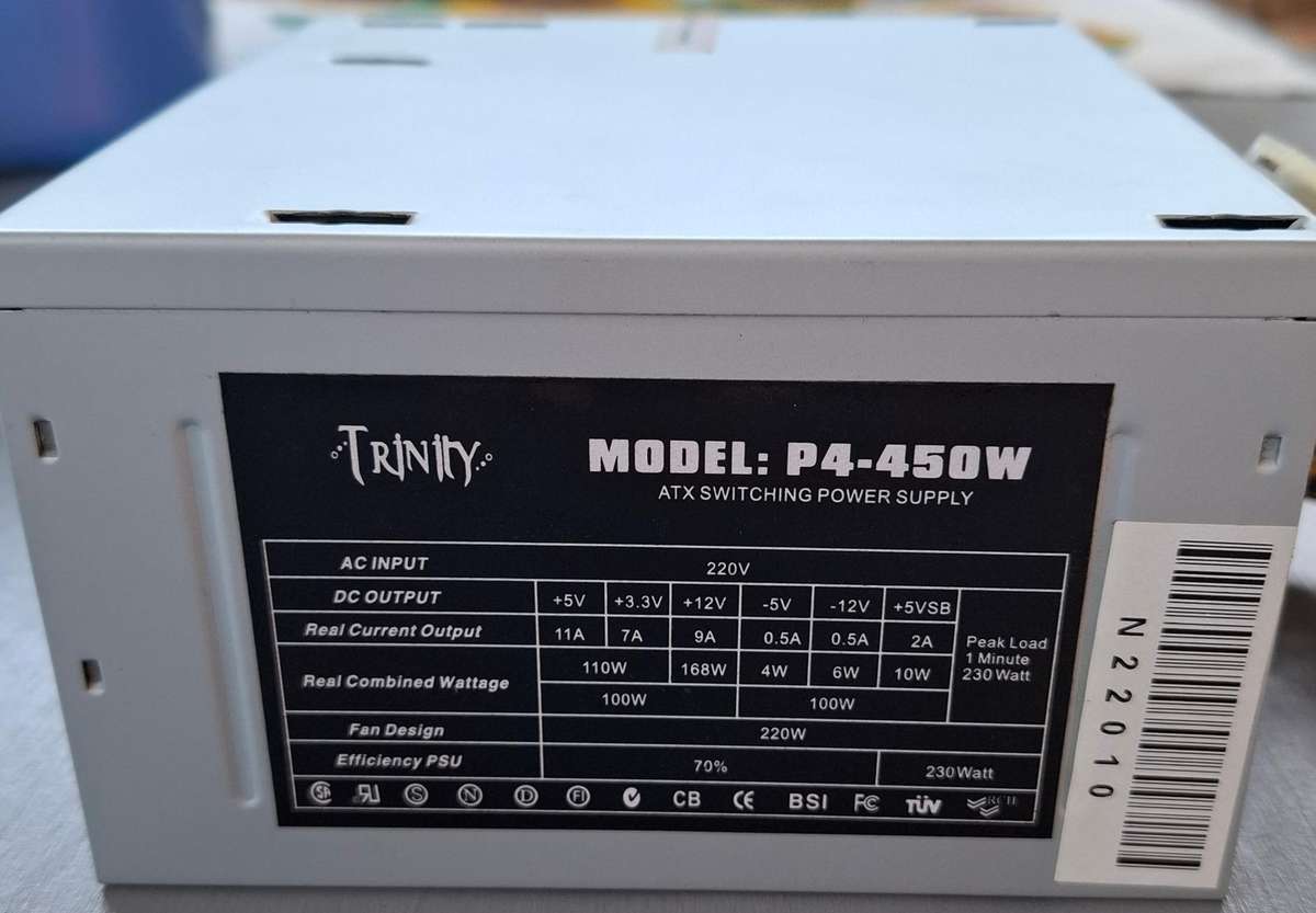 Trinity 450 Watt Desktop Computer Power Supply