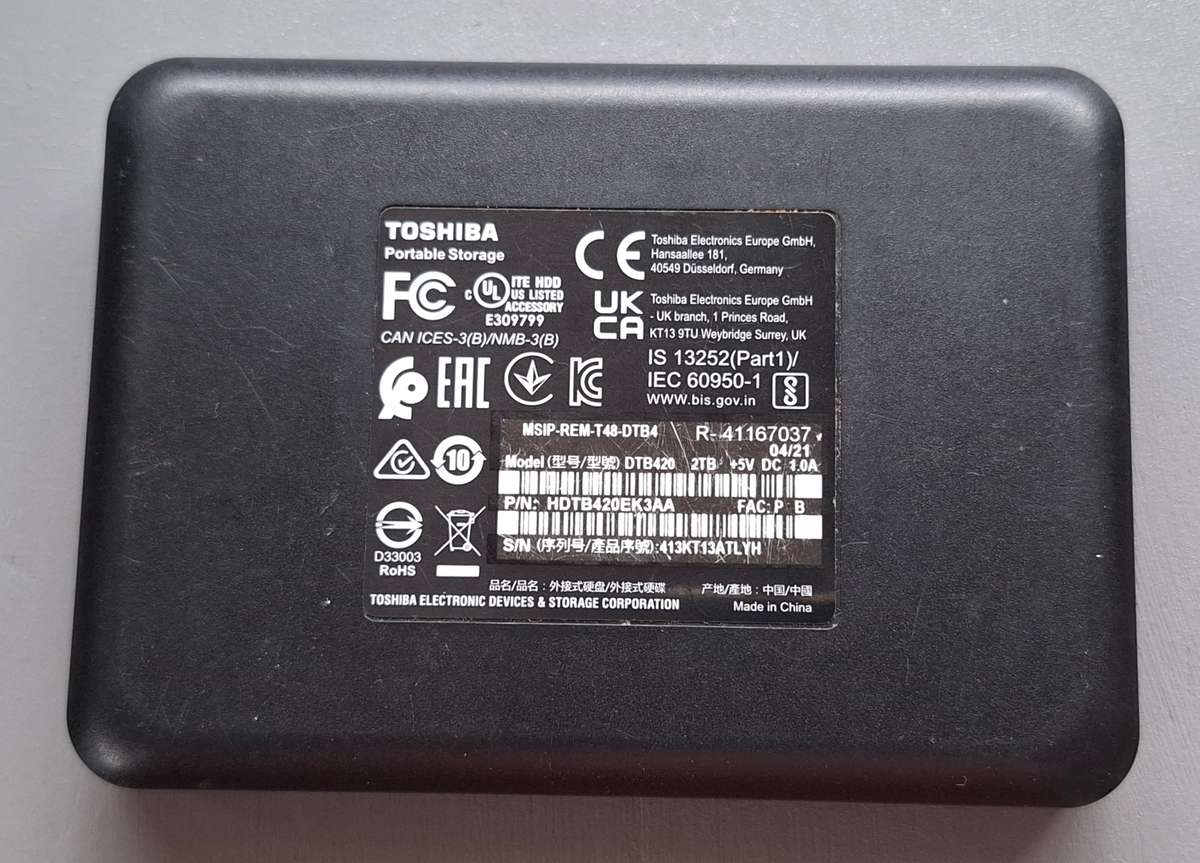Toshiba 2TB USB3 External Portable Hard Drive
