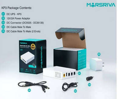 Marsriva DC UPS & Power Bank - KP3 18W 10000mAh