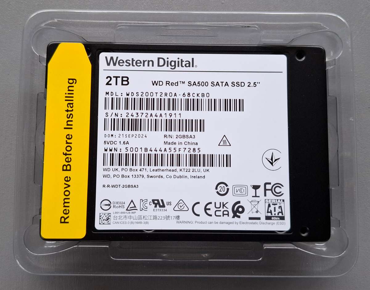 Western Digital Red 2TB Nas Solid State Drive Bargain!
