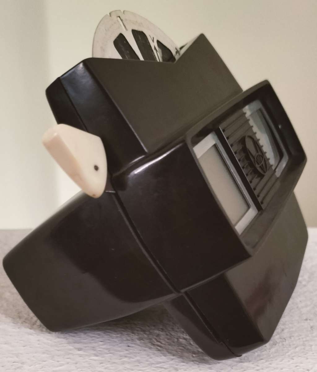 Vintage Bakelite view master (stereo viewer) with 2 Coronation reels