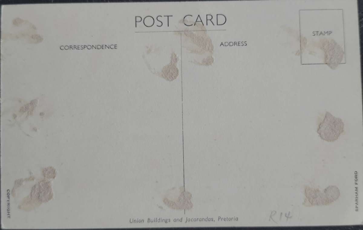 Vintage Post Card - Pretoria - Union Buildings