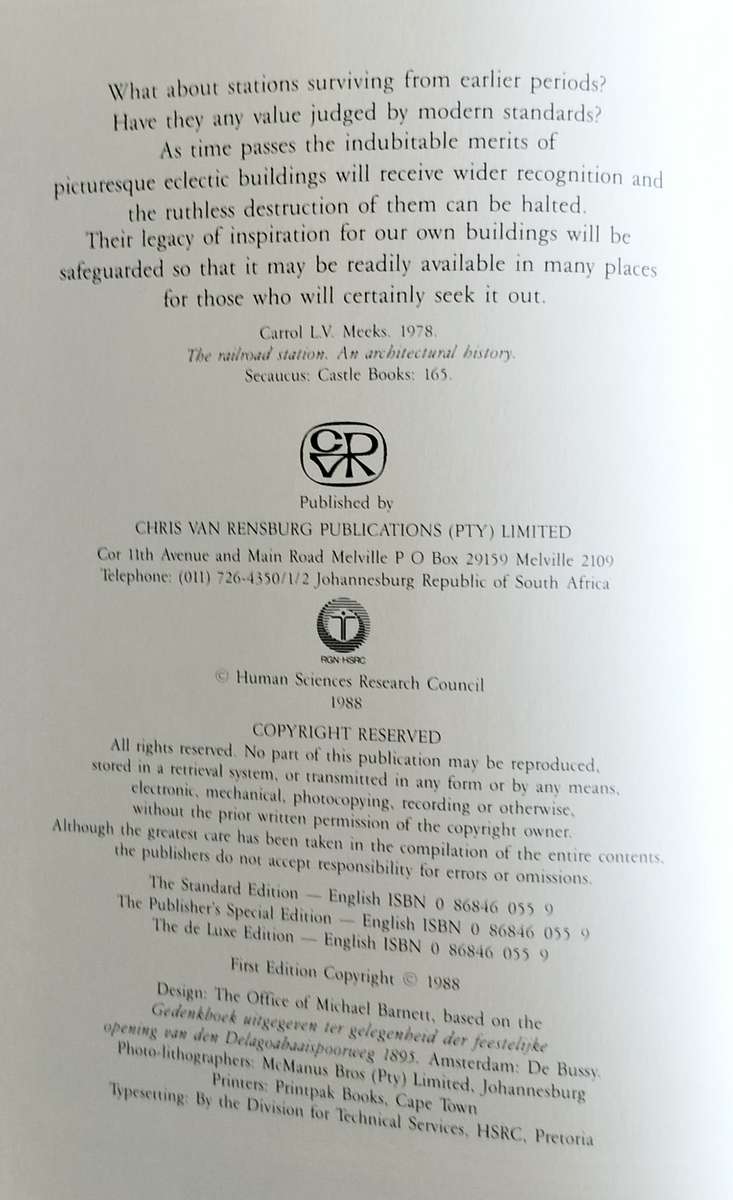 NZASM - The Buildings Steam Engines and structures of the Netherlands SA Railway Company (1988)