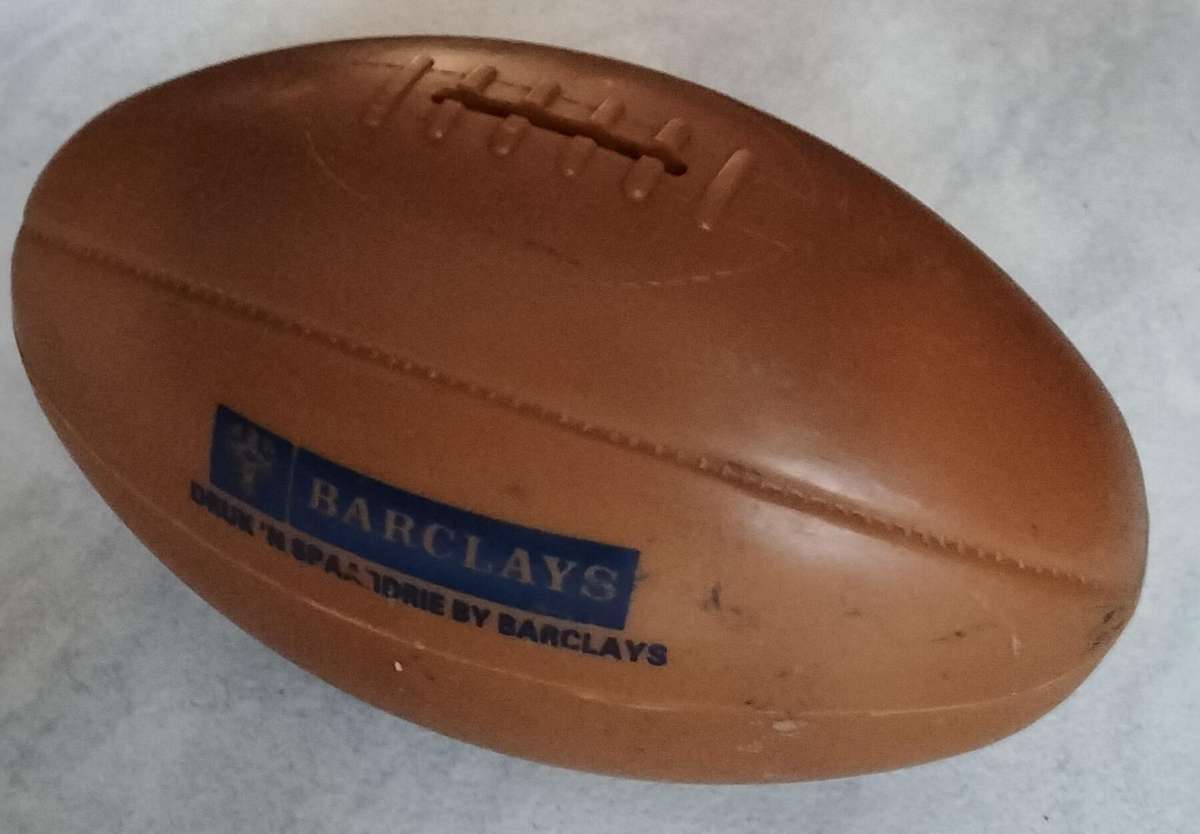 Vintage Barclays Bank plastic piggy bank / savings box / savings bank